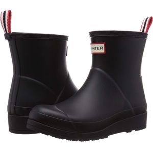 Hunter black short boots rain/snow
